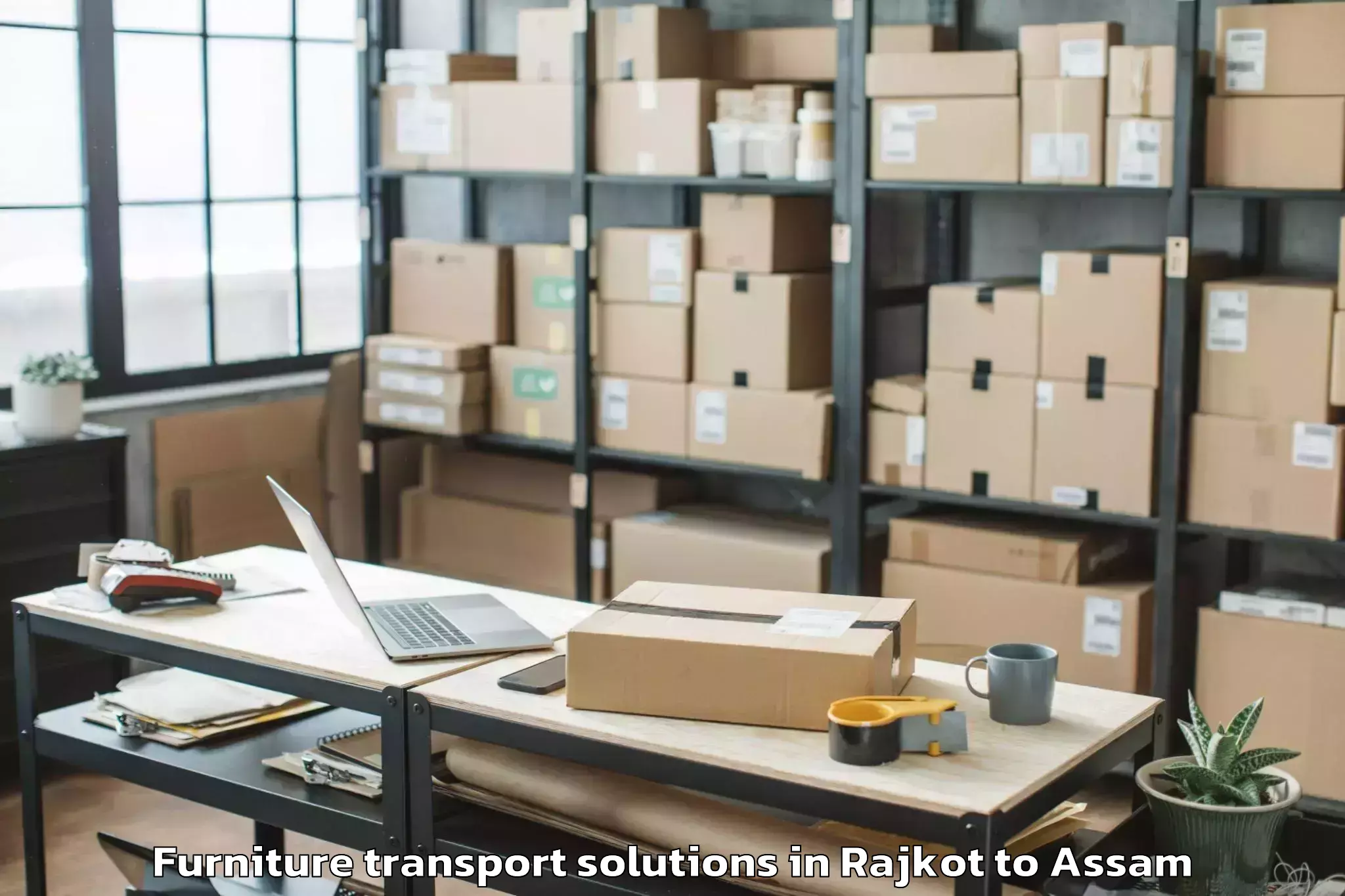 Reliable Rajkot to Kaliabor Furniture Transport Solutions